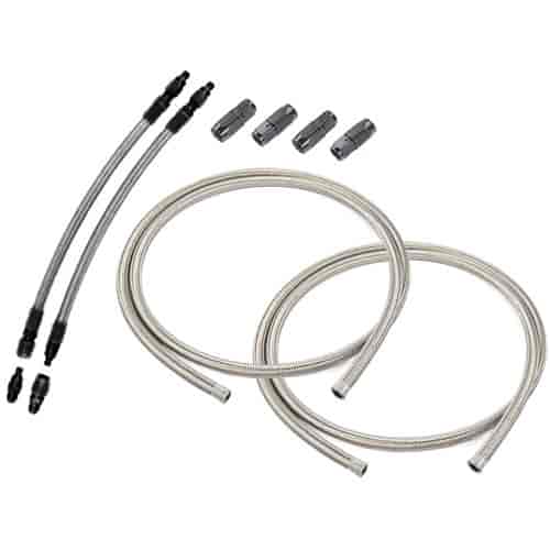 Quick Connect Transmission To Cooler Line Kit 1/8" Or 1/4" NPT Transmission To -6AN Cooler Includes: