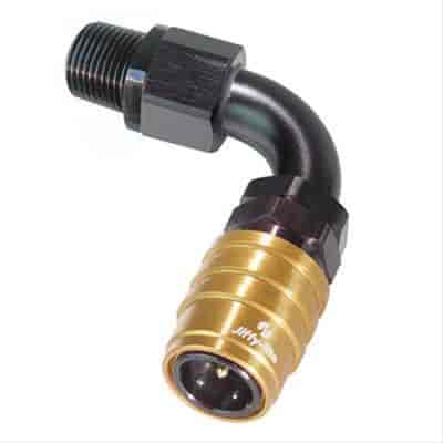 90DEG Elbow- Socket with 1/8IN. NPT Male- Non-Valved EPDM Seals Black