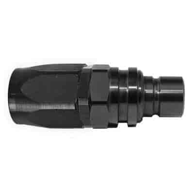 Plug -4 AN Re-usable Nut-Non-Valved EPDM Seals Black