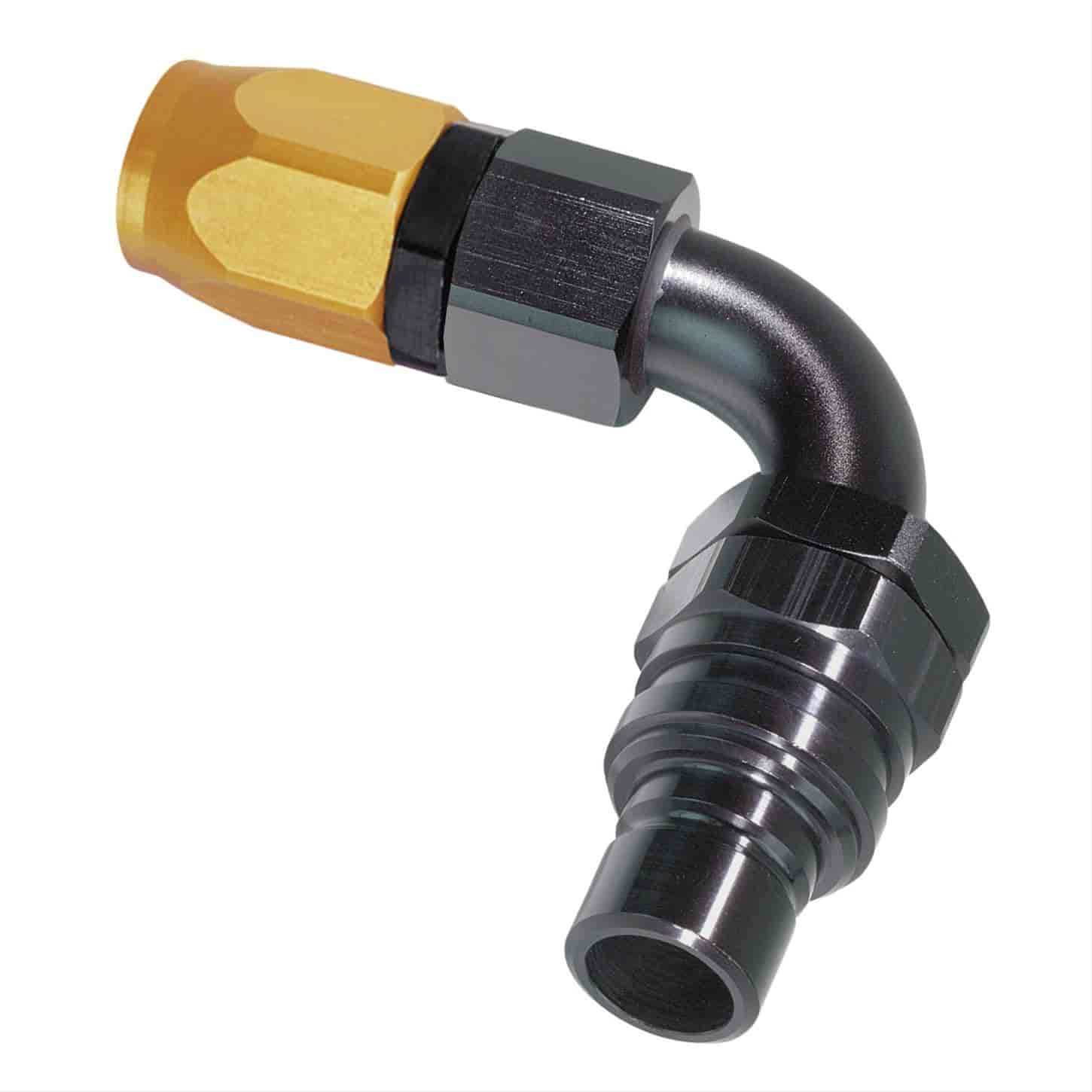 90DEG Elbow- Plug with -4 AN Re-usable Nut- Non-Valved Buna Seals