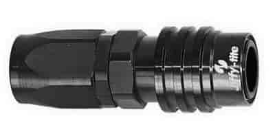 Socket -12 AN Push Lock Hose End- Non- Valved- Buna Seals Black