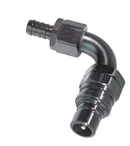 5000 Series Plug -10AN 90° Hose Barb End