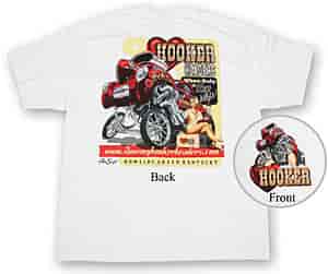 Hooker Willys Pin-Up Retro White T-Shirts