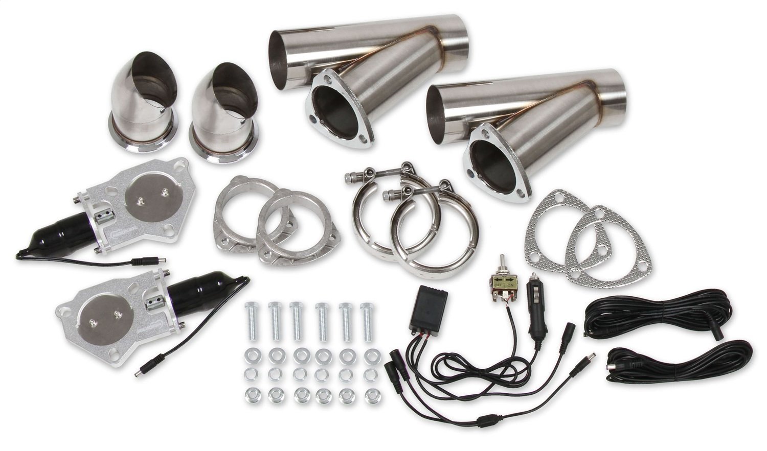 11051HKR Street Tease 2.5 in. Dual Electric Exhaust Cut-Out Kit with Remote