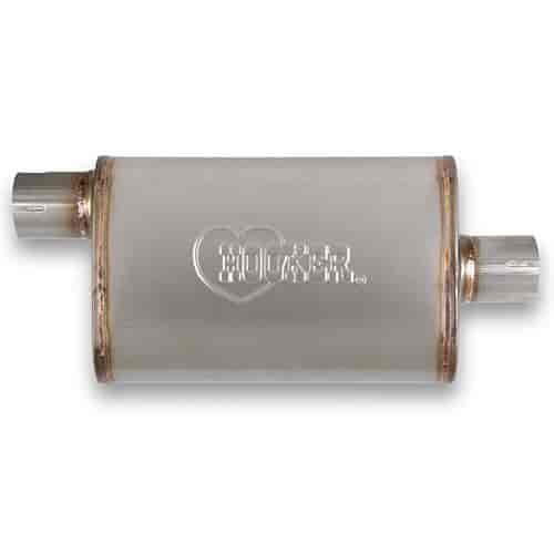 VR304 Satin Stainless Steel Muffler 2.25" Inlet/Outlet