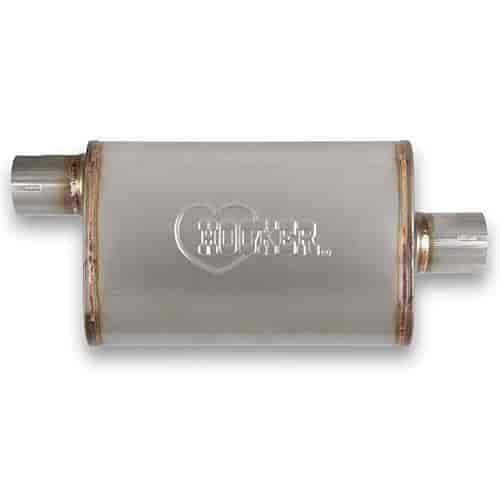 VR304 Satin Stainless Steel Muffler 3" Inlet/Outlet