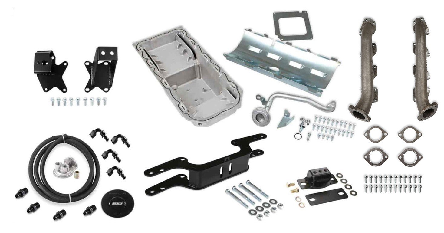 Blackheart Gen III Hemi [Non-VVT] Engine Swap Kit w/Exhaust Manifolds for 1970-1974 Dodge Challenger and Plymouth Barracuda