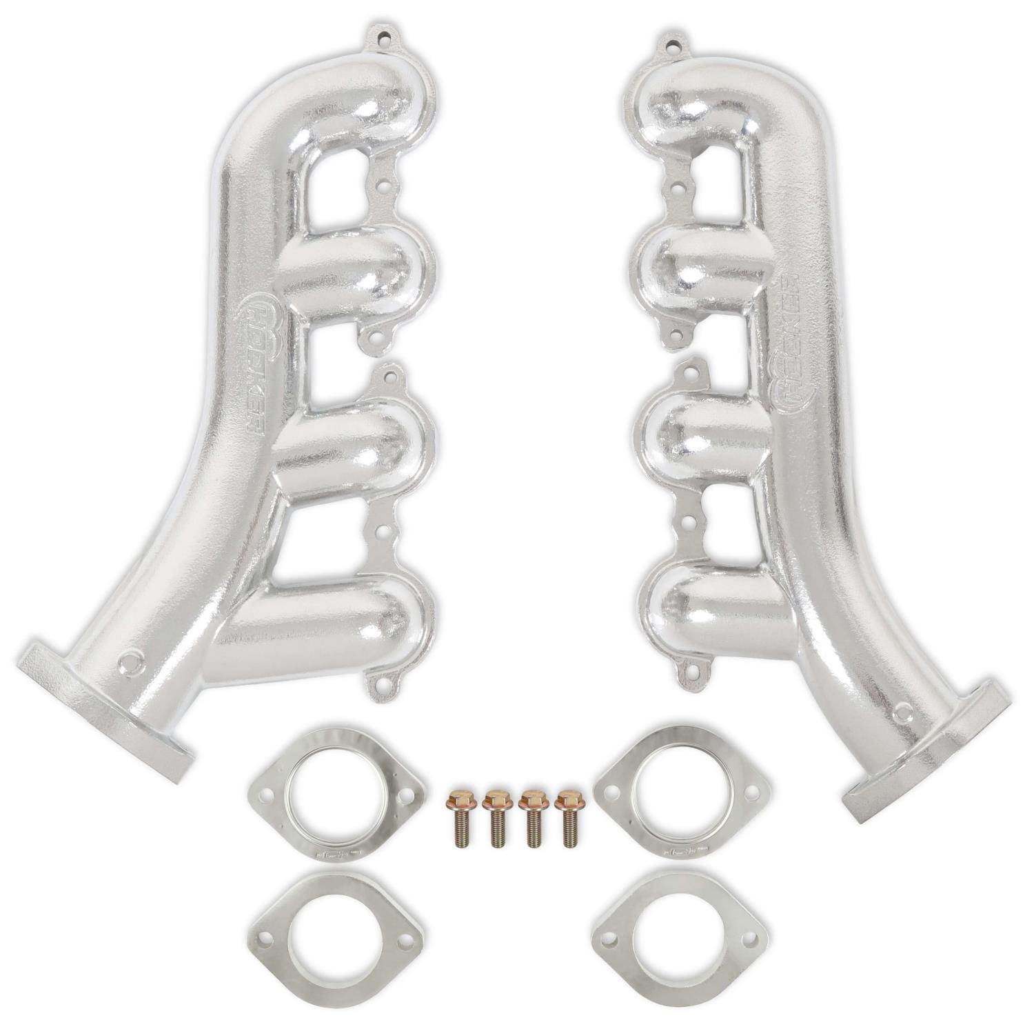 Blackheart LS Engine Swap Exhaust Manifolds for 1982-2004 Chevy S-10, GMC Sonoma [Silver]