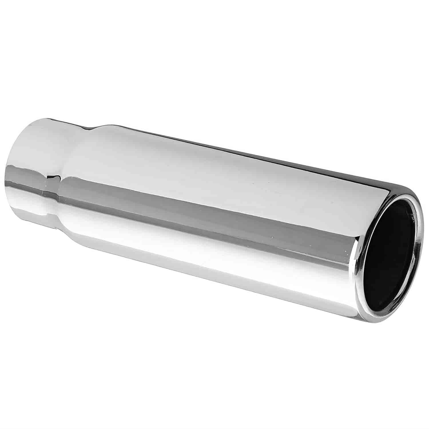 Chrome Exhaust Tip Rolled Pencil 3"