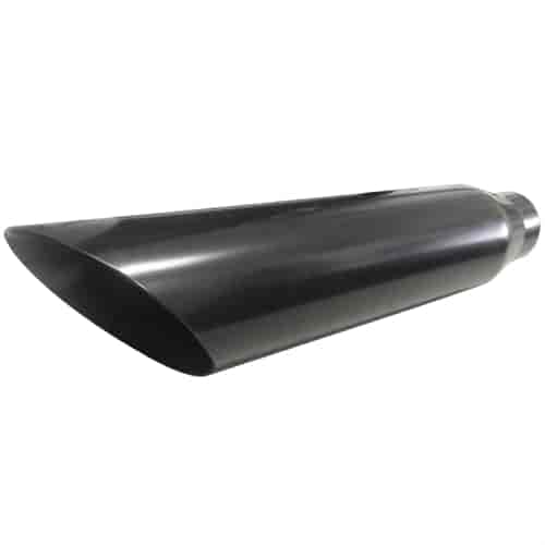 Black Stainless Steel Exhaust Tip Angled 4"
