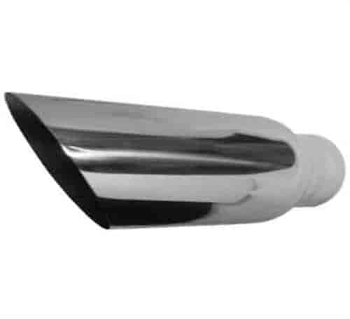 Chrome Stainless Steel Exhaust Tip Angled 3"