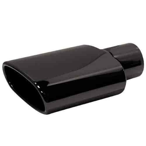Black Stainless Steel Exhaust Tip Double Wall Oval 3.5" x 5.5"