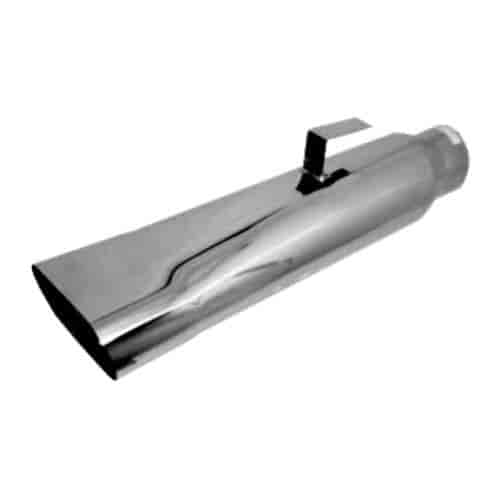 Chrome Stainless Steel Exhaust Tip Mopar Oval 1.75" x 3.75"