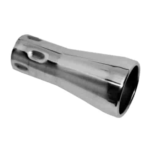 Chrome Stainless Steel Exhaust Tip Double Wall Foreign Style 2.5"