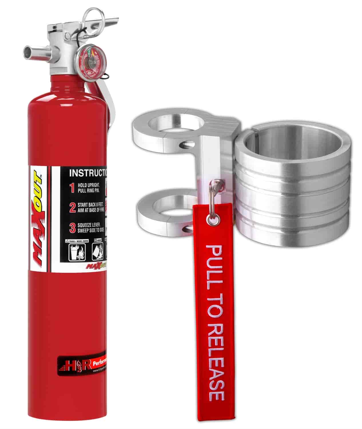 MaxOut Dry Chemical Fire Extinguisher Kit Red 2.5-lb bottle