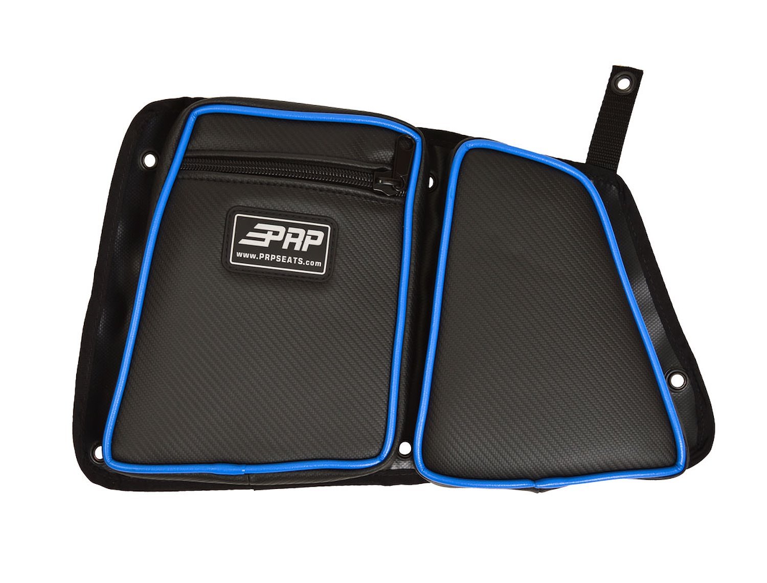 E40-V Door Bag w/ Knee Pad, RZR Models; w/o OEM Door Speakers [Rear Driver Side; Blue]