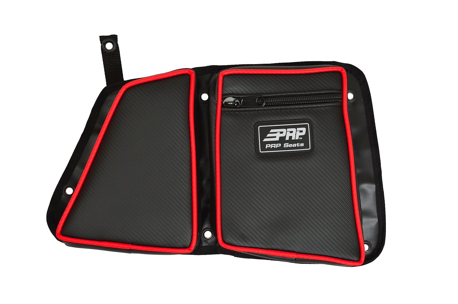 E41-214 Door Bag w/ Knee Pad, RZR Models; w/o OEM Door Speakers [Rear Passenger Side; Red]