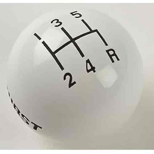 White Replacement Shifter Knob Pattern: 5-Speed