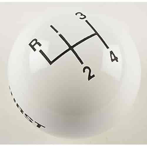 White Replacement Shifter Knob Pattern: 4-Speed