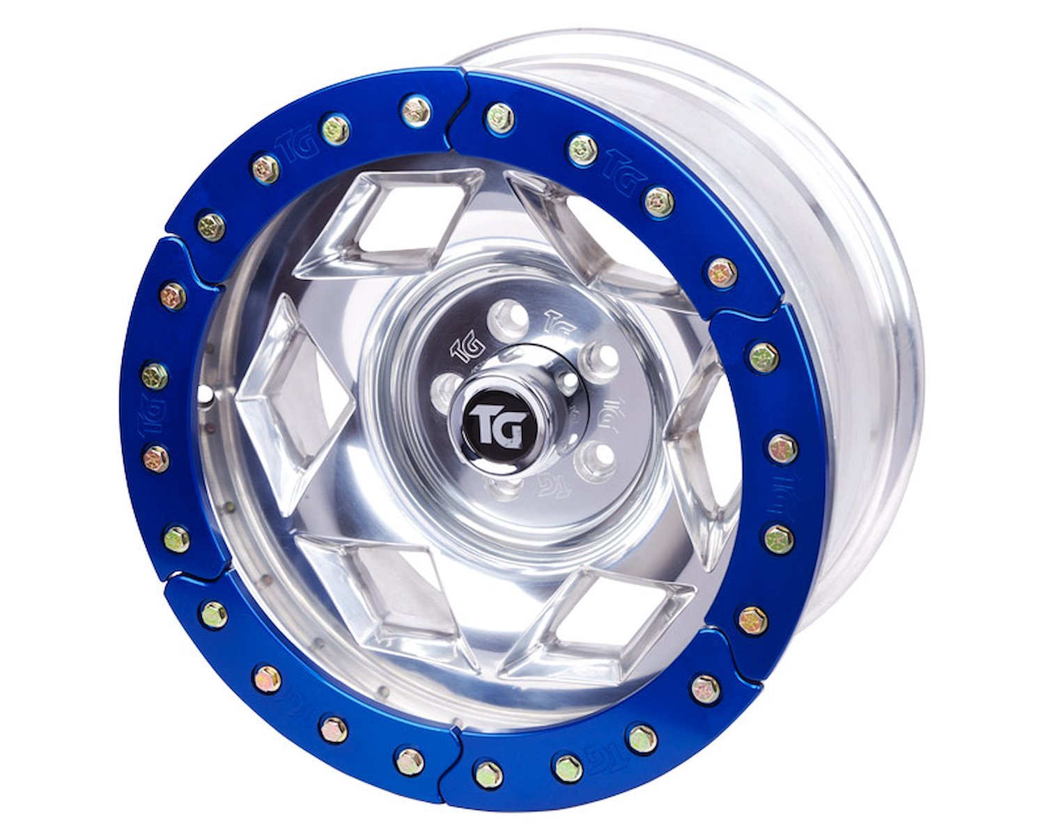 17 Aluminum Beadloclk Wheel 5 on 4.50 w 3.75 BS Polished Segmented Ring