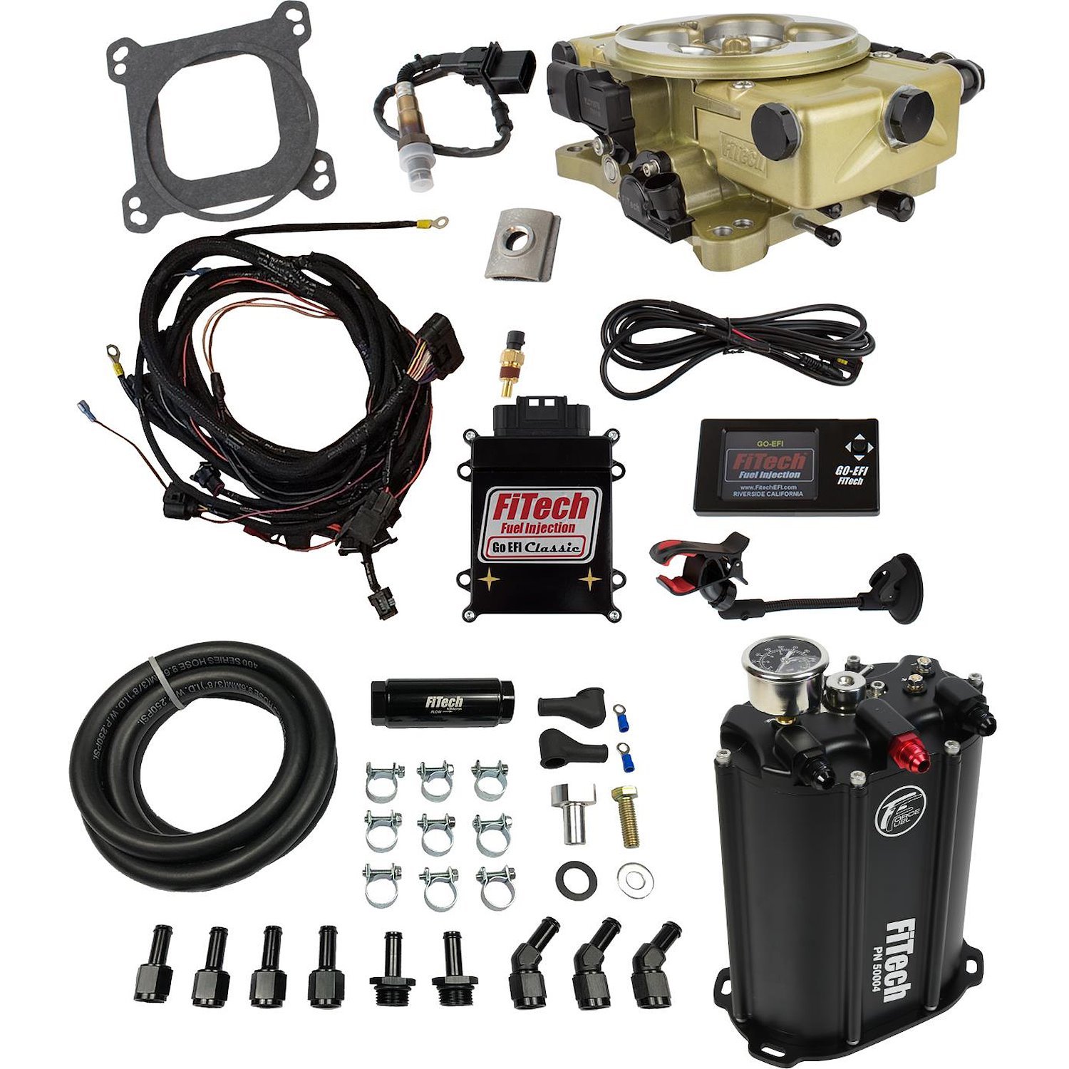Go EFI Classic 650 HP Throttle Body System Master Kit with Force Fuel System