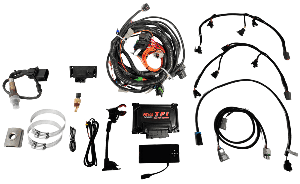 38350 Retro-Fit Standalone EFI System for Small Block Chevy TPI, Single O2 Sensor, with 200/700-R4 Torque Converter Lock-Up Cont