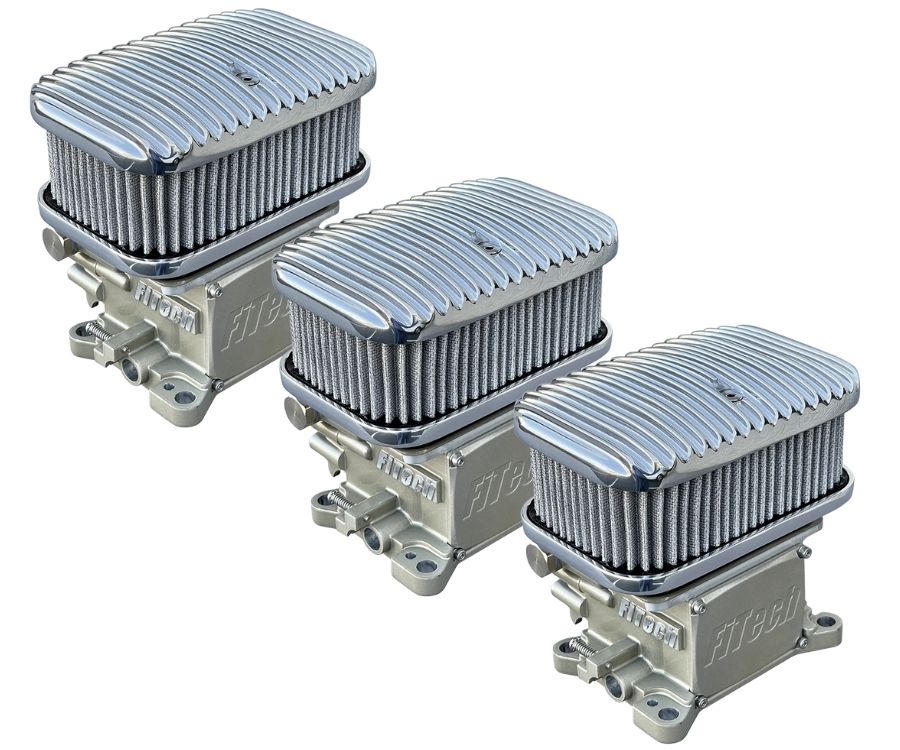 3x2 D-Shaped Tri-Power Air Filter Assembly [Polished Finish]
