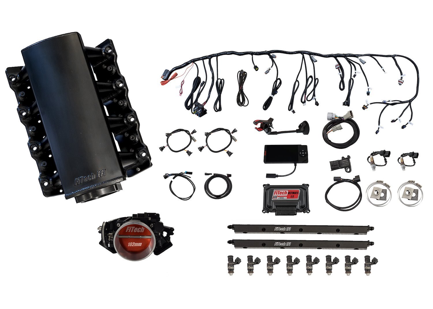 70004 Ultimate LS EFI Induction System LS1/LS2/LS6 750HP with Transmission Control & Short Cathedral Intake
