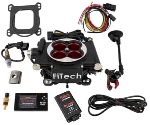 Go EFI-4 Power Adder 600 HP Throttle Body Fuel Injection Master Kit [with CDI Box] Matte Black