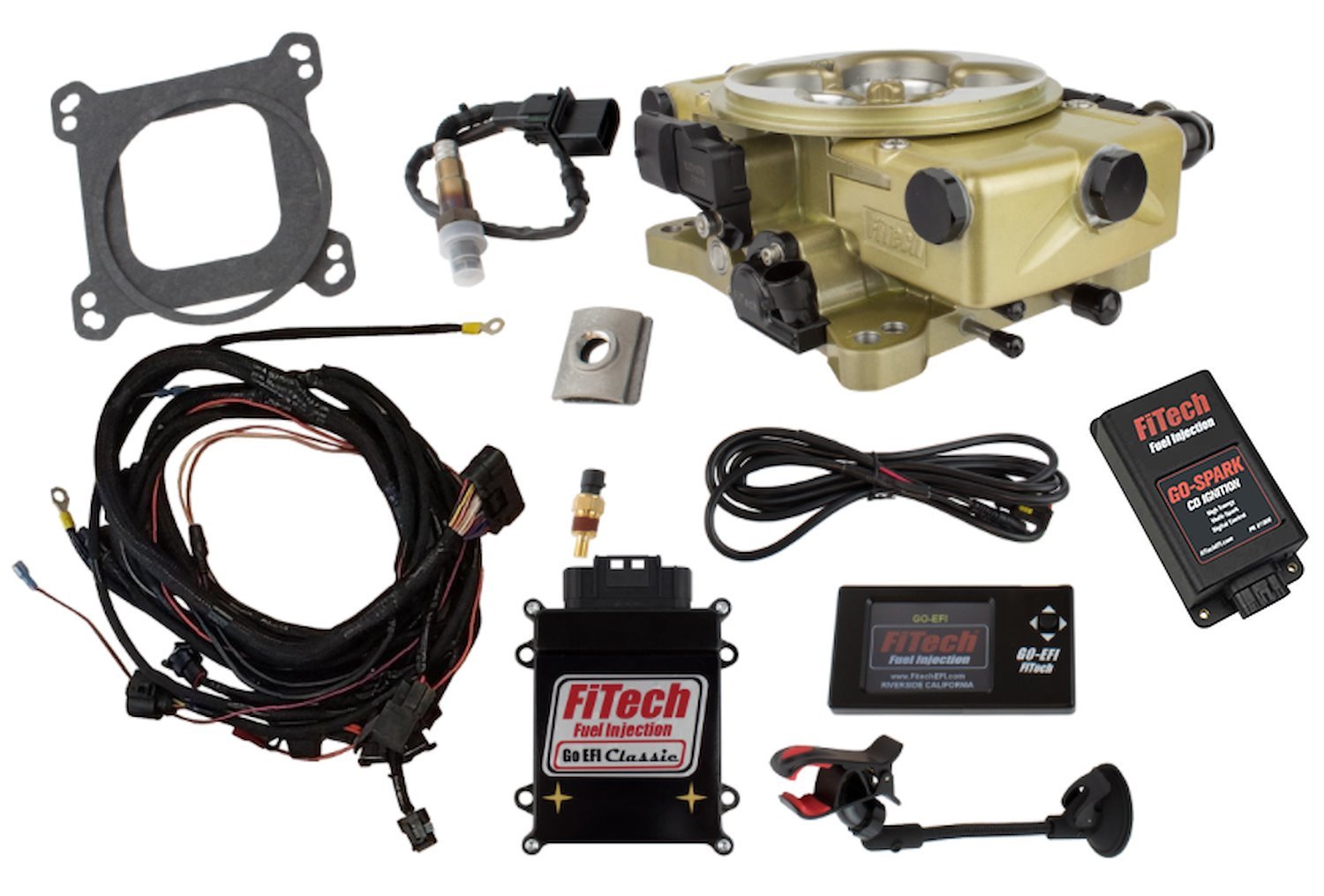 Go EFI Classic 650 HP Throttle Body Fuel Injection Master Kit [with CDI Box] Classic Gold