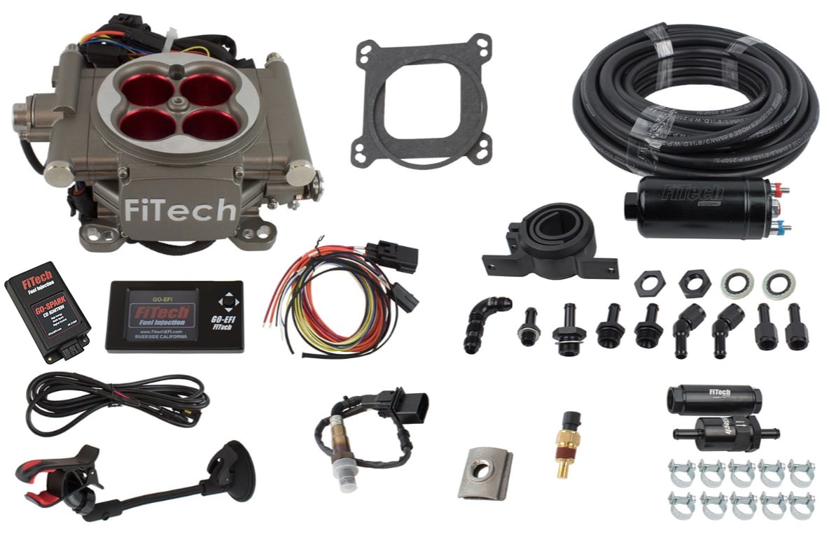 93103 GoStreet EFI 400 HP Throttle Body Fuel Injection Master Kit with Inline Fuel Pump & CDI Box [Natural Aluminum]