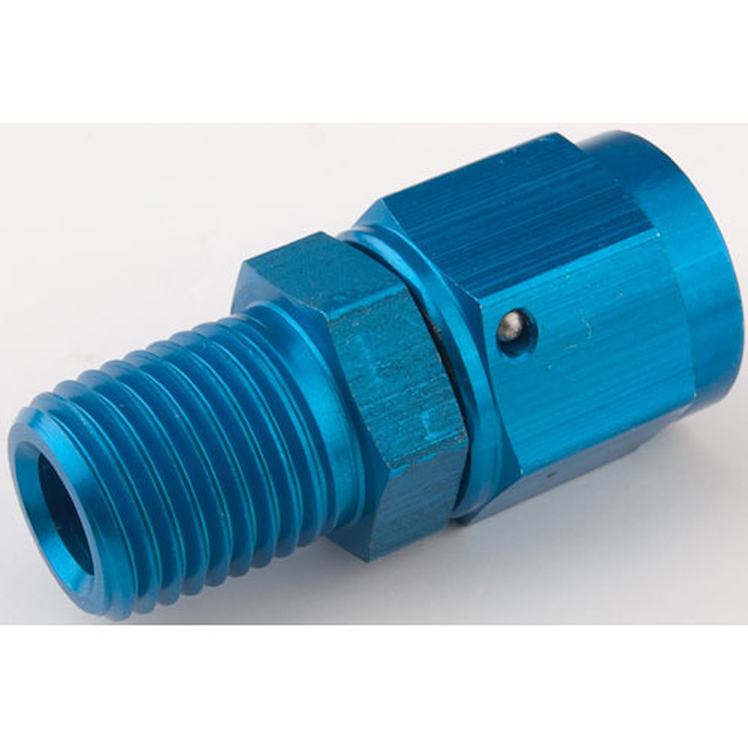 AN to NPT Straight Adapter Fitting [-4 AN Female to 1/8 in. NPT Male, Blue]