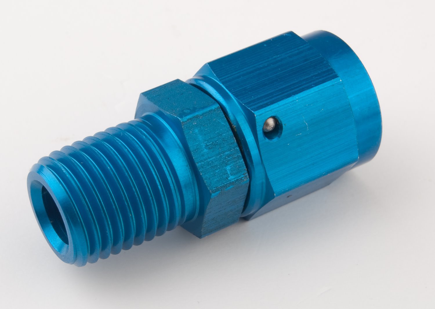 AN to NPT Straight Adapter Fitting [-6 AN Female to 1/4 in. NPT Male, Blue]