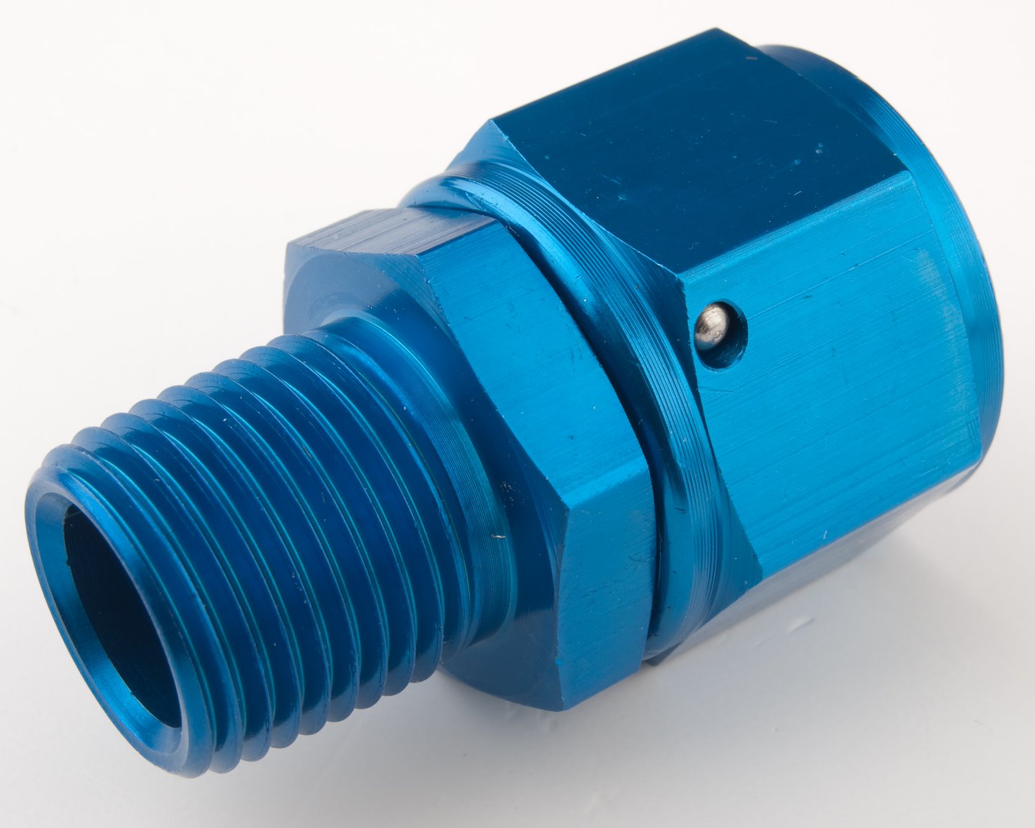 AN to NPT Straight Adapter Fitting [-12 AN Female to 1/2 in. NPT Male, Blue]