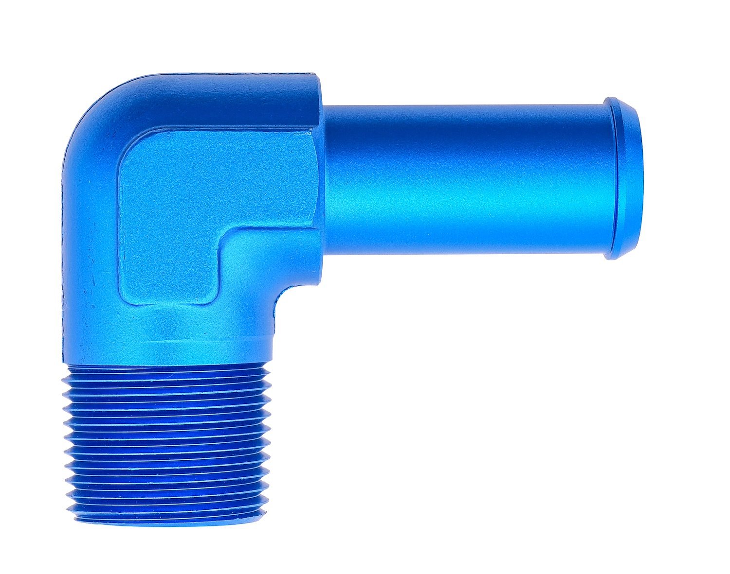 NPT to Hose Barb Fitting, 90-Degree [3/4 in. NPT Male to 3/4 in. I.D. Hose, Blue]