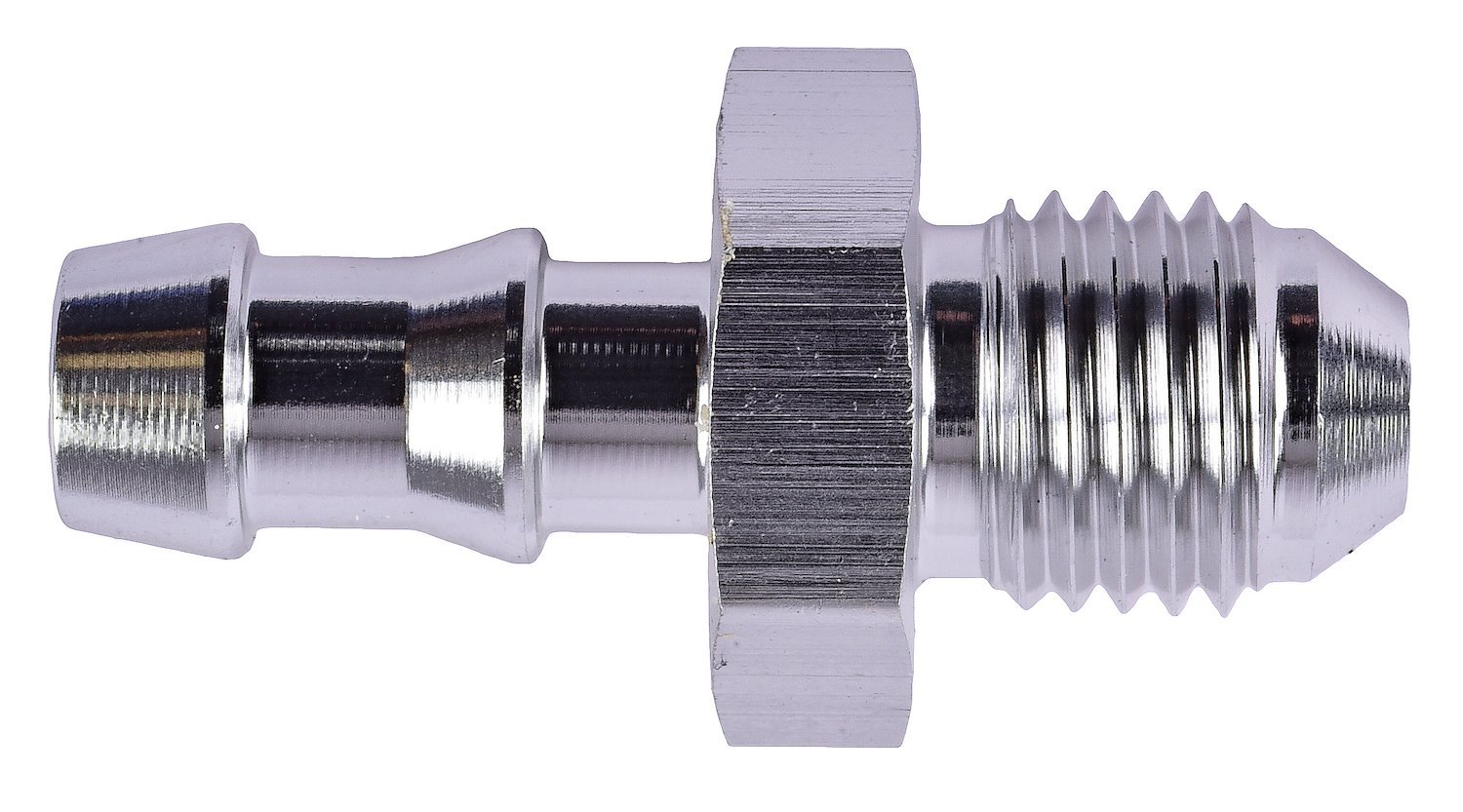 AN to Hose Barb Straight  Adapter Fitting [-4 AN Male to 1/4 in. Hose, Clear Anodized]