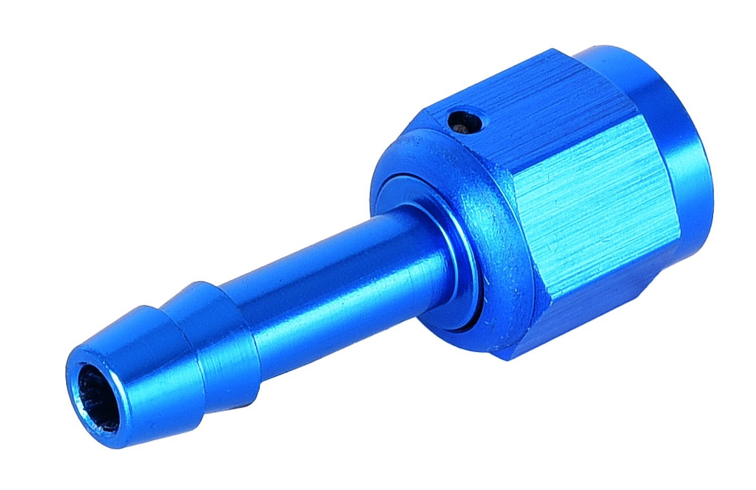 AN to Straight Hose Barb Adapter Fitting [-4 AN Female to 1/4 in. I.D. Hose, Blue]