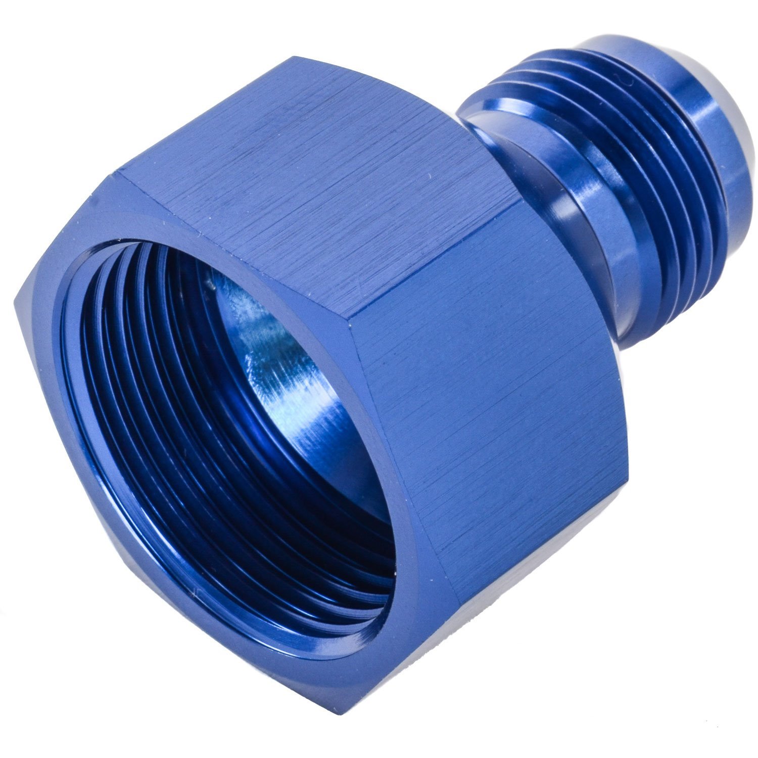 AN Female to Male Reducer Fitting [-16 AN Female to -10 AN Male, Blue Hard Anodized]
