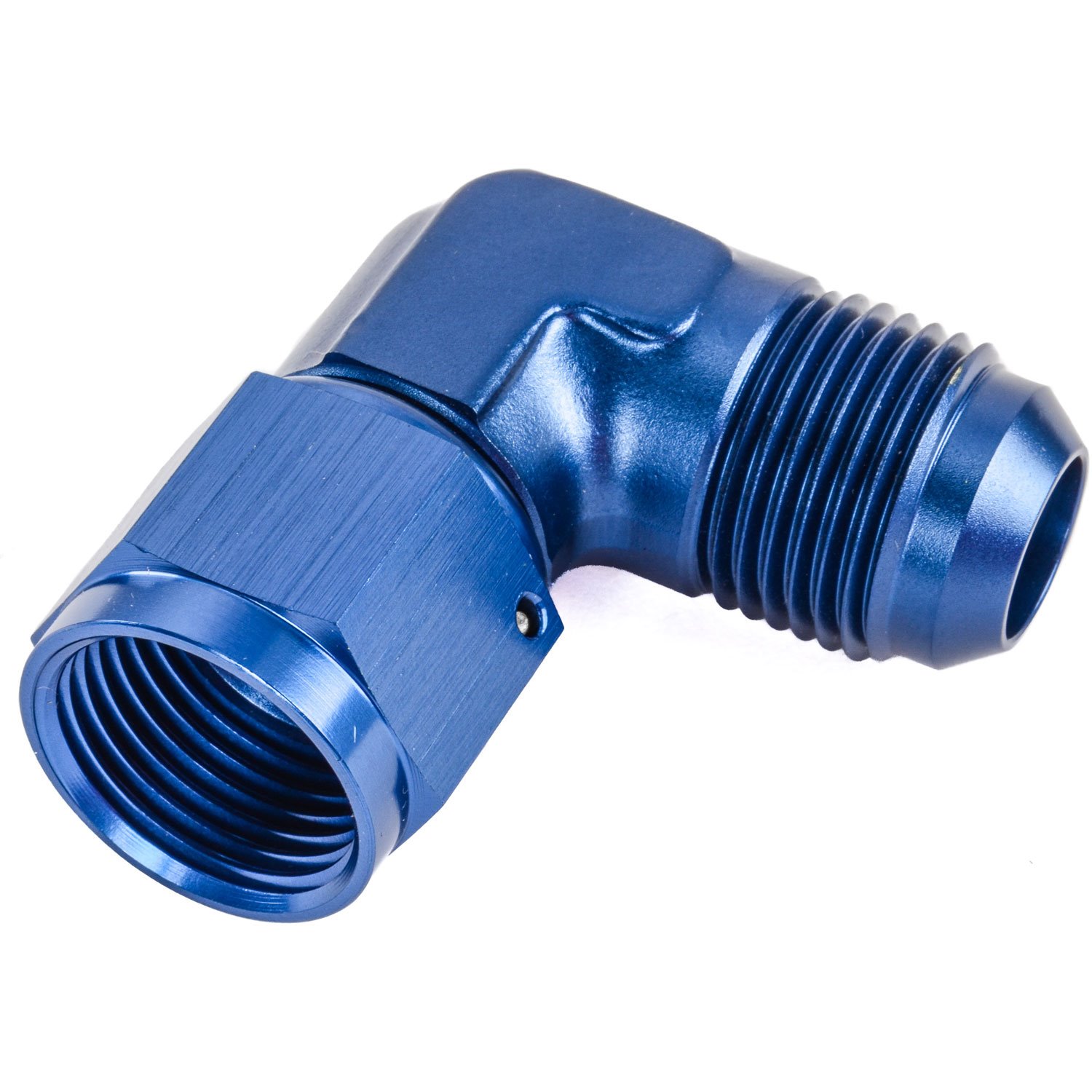 AN Female to AM Male 90-Degree Union [-10 AN Female Swivel to -10 AN Male, Blue]