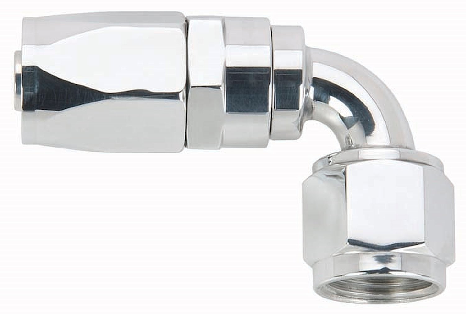 Polished 90° Swivel Hose End -8AN