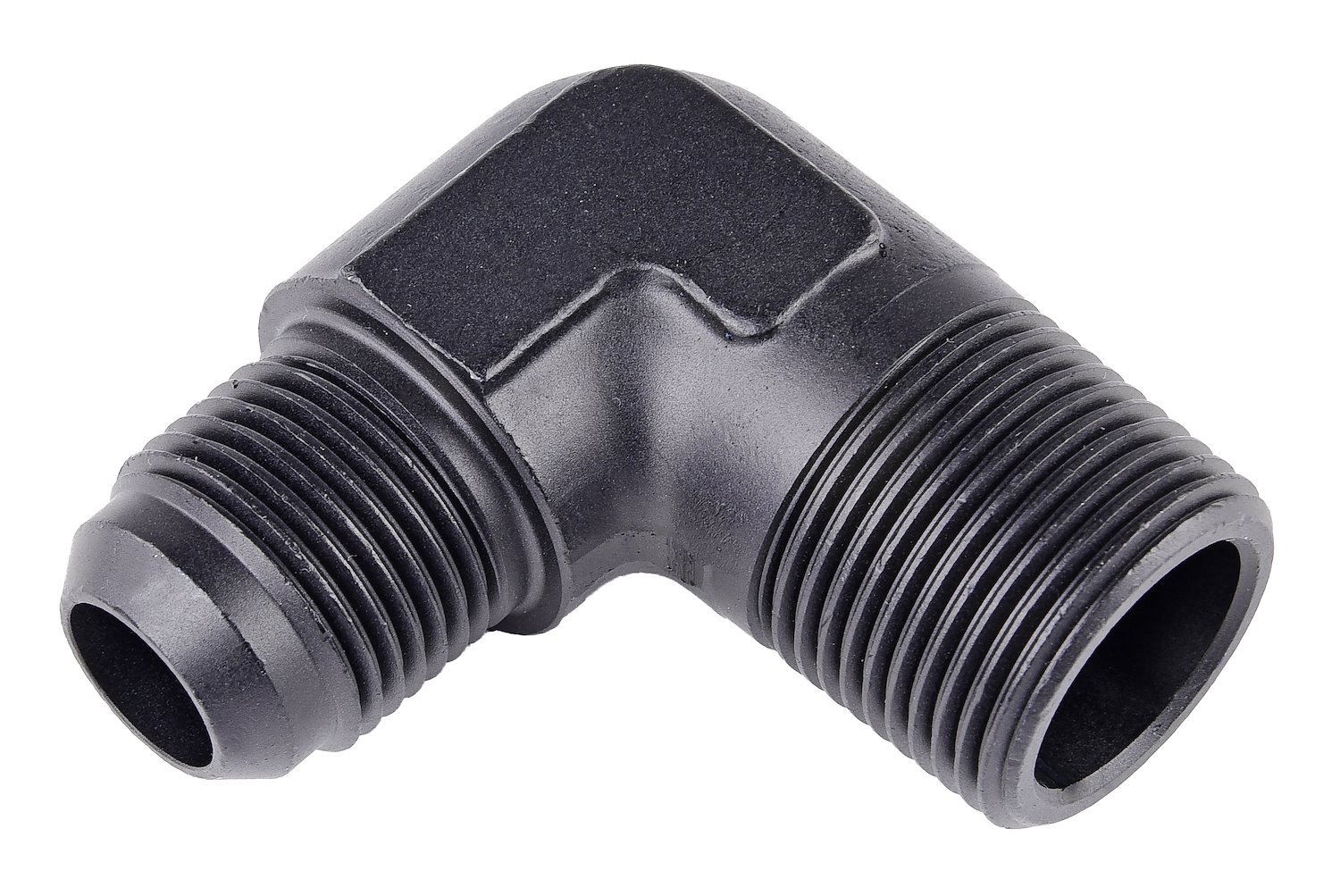 AN to NPT 90-Degree Adapter Fitting [-10 AN Male to 3/4 in. NPT Male, Black]