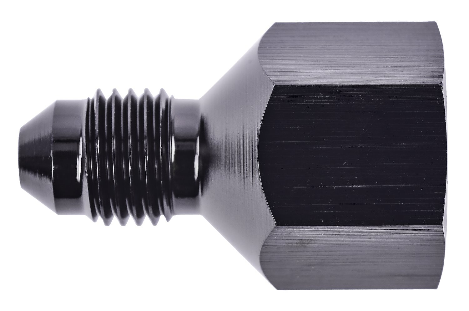 AN to NPT Straight Adapter Fitting [-3 AN Male to 1/8 in. NPT Female, Black]