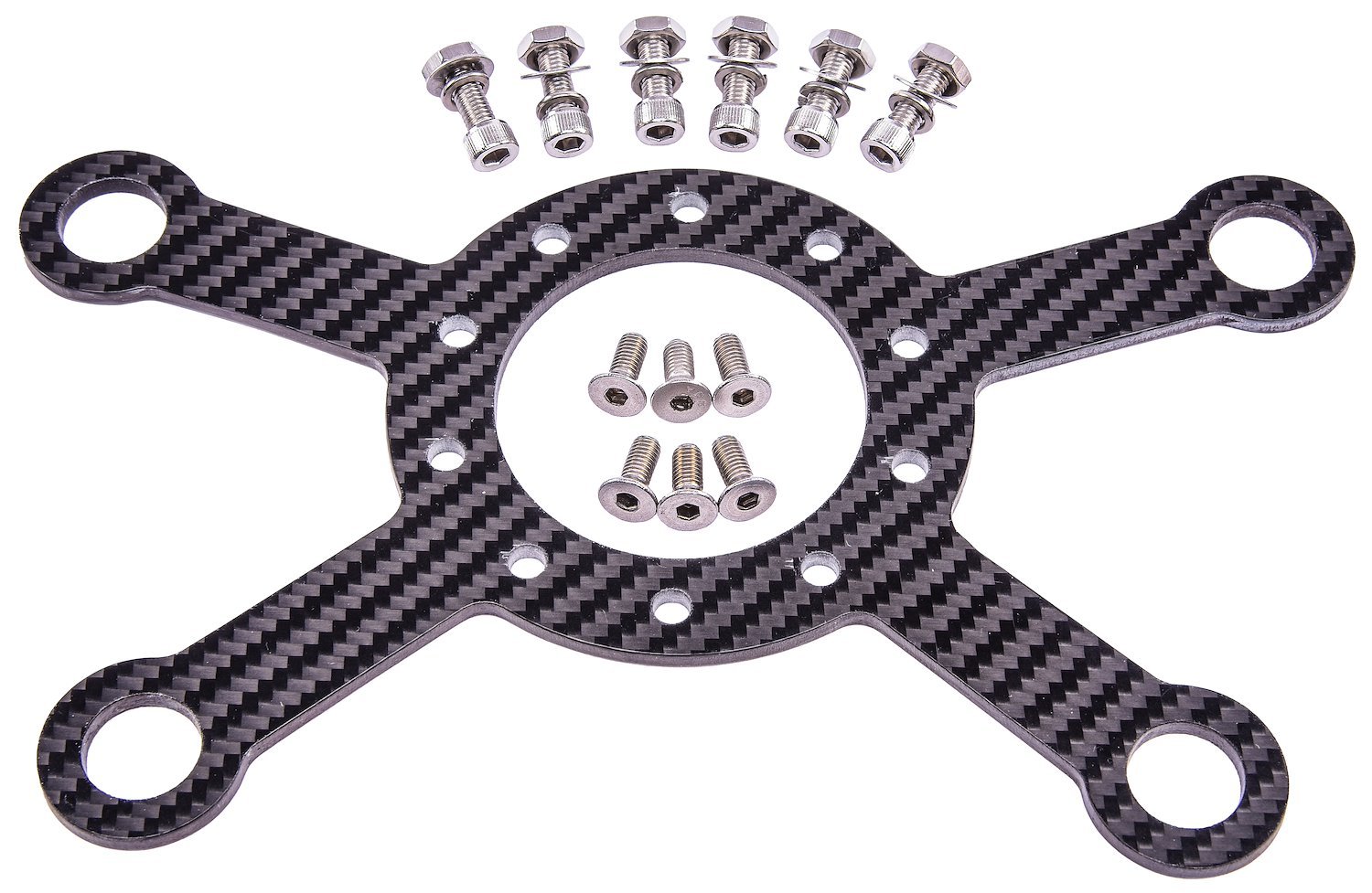Carbon Fiber 4 Hole Steering Wheel Switch Plate