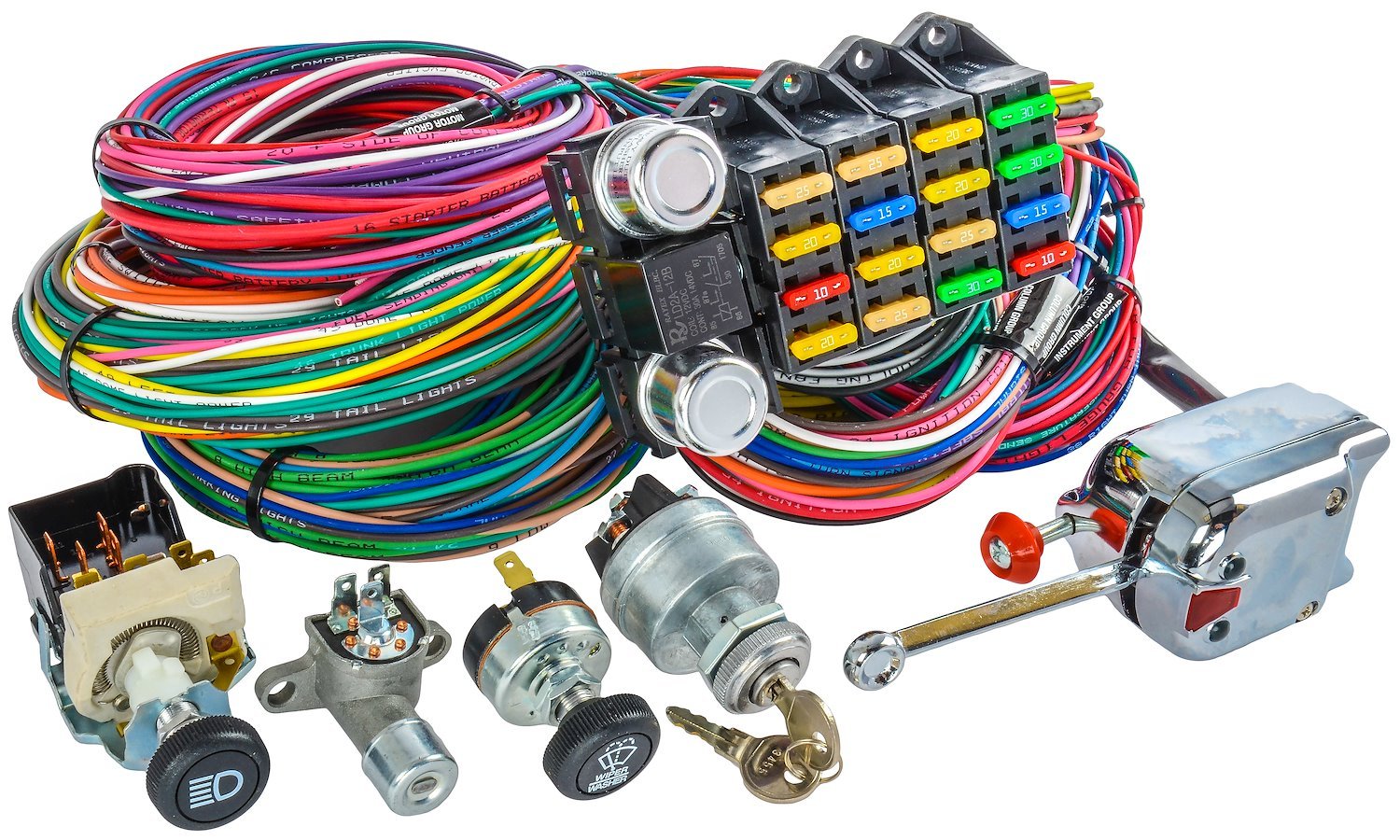 Universal Wiring Harness & Switch Kit 20-Circuit