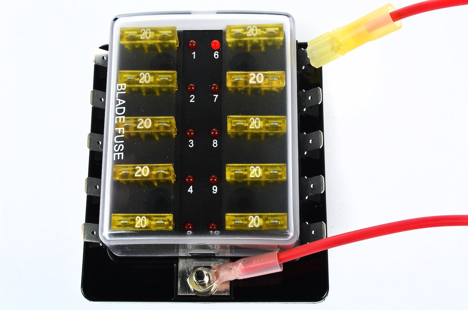 Standard Fuse Block with LED Indicators [10-Pole]