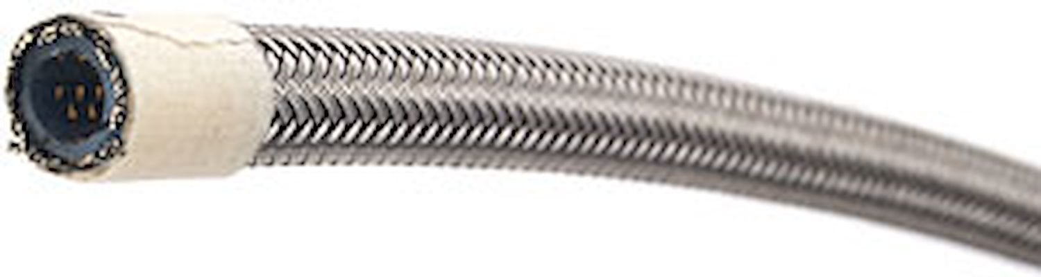 PTFE-Lined Braided Stainless Steel Hose [-4 AN, 10 ft.]