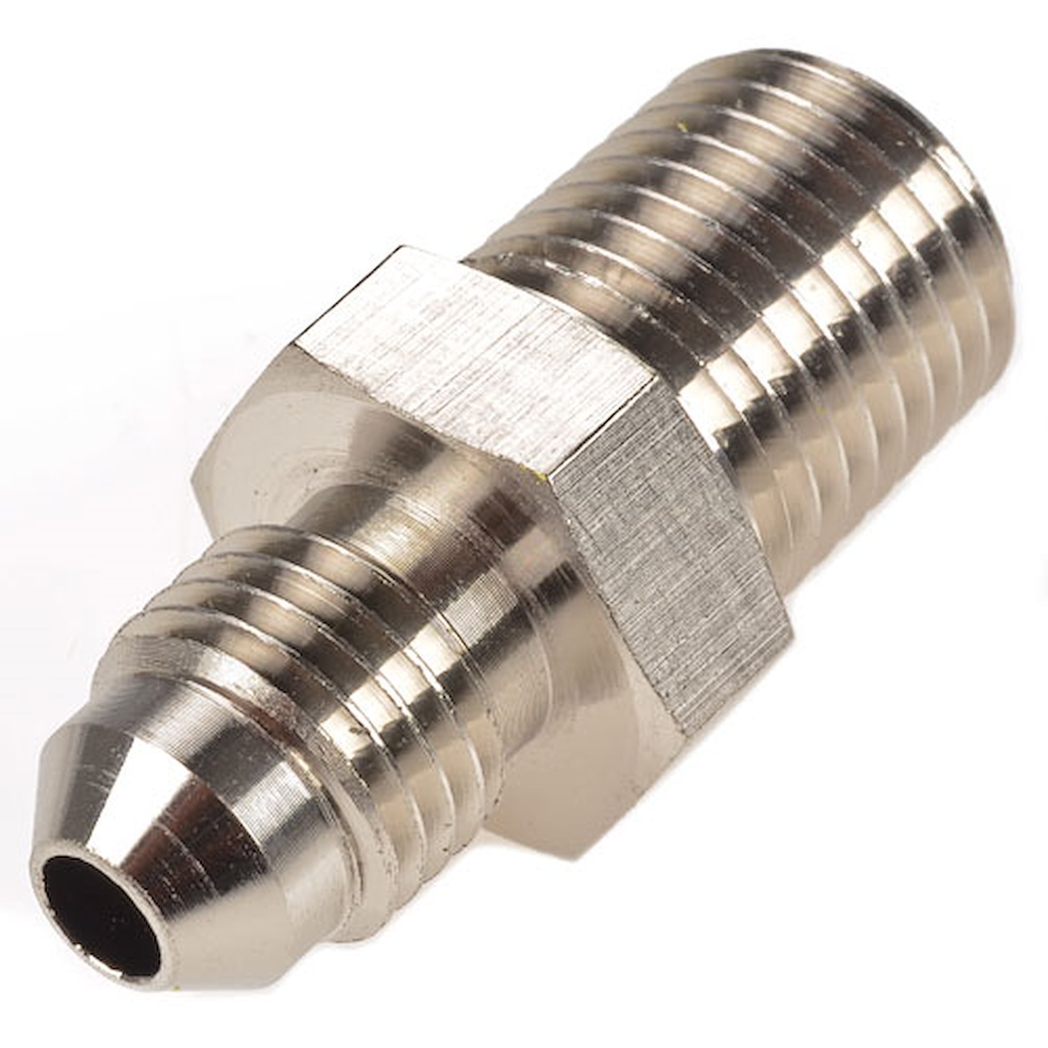 AN to NPT Straight Adapter Fitting [-4 AN Male to 1/4 in. NPT Male, Nickel]