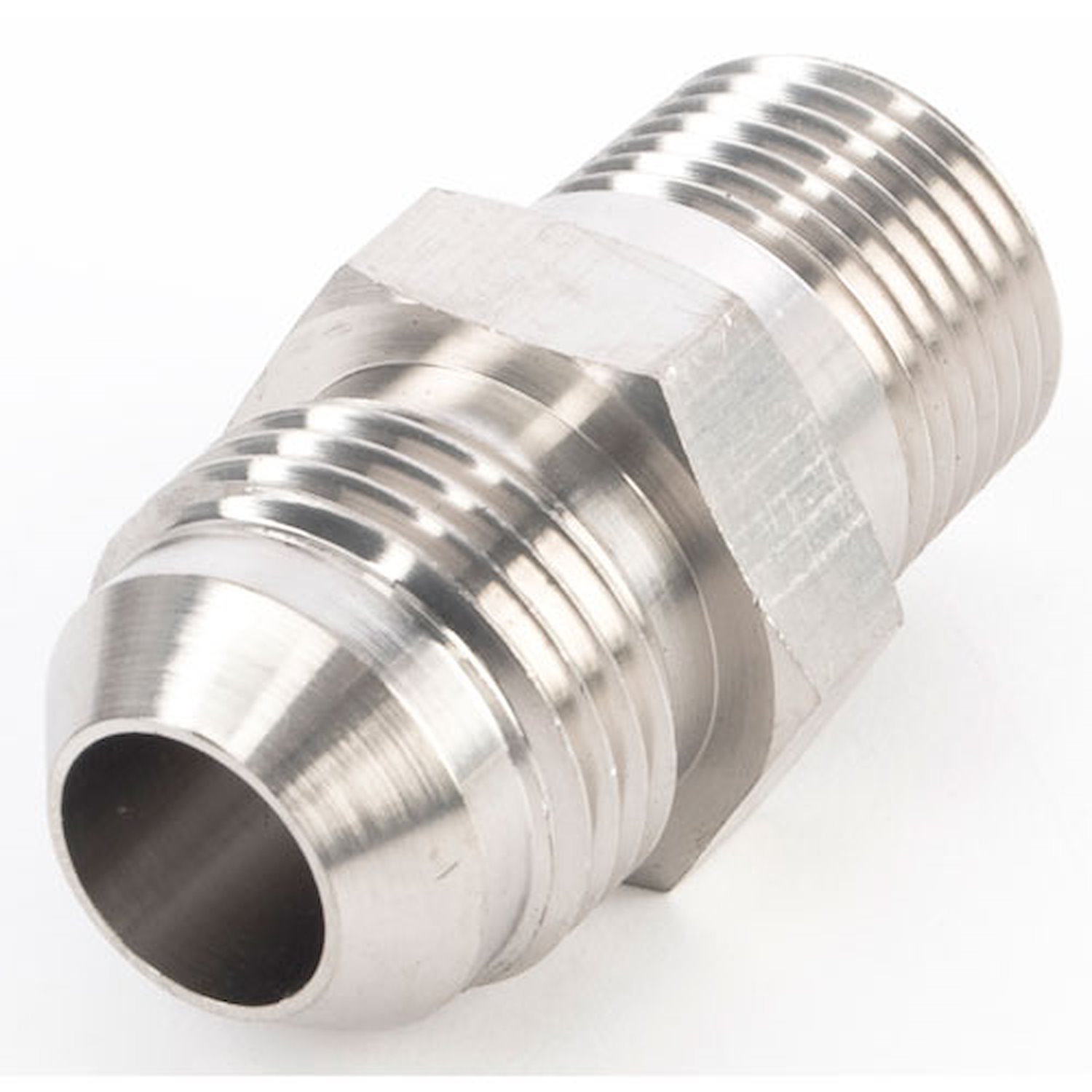 AN to NPT Straight Adapter Fitting [-8 AN Male to 3/8 in. NPT Male, Nickel]