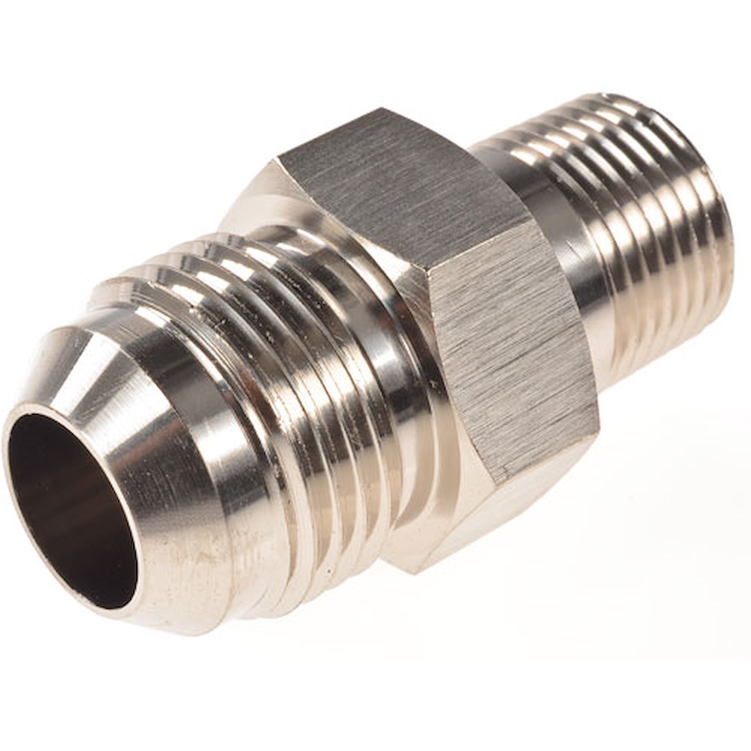 AN to NPT Straight Adapter Fitting [-10 AN Male to 3/8 in. NPT Male, Nickel]