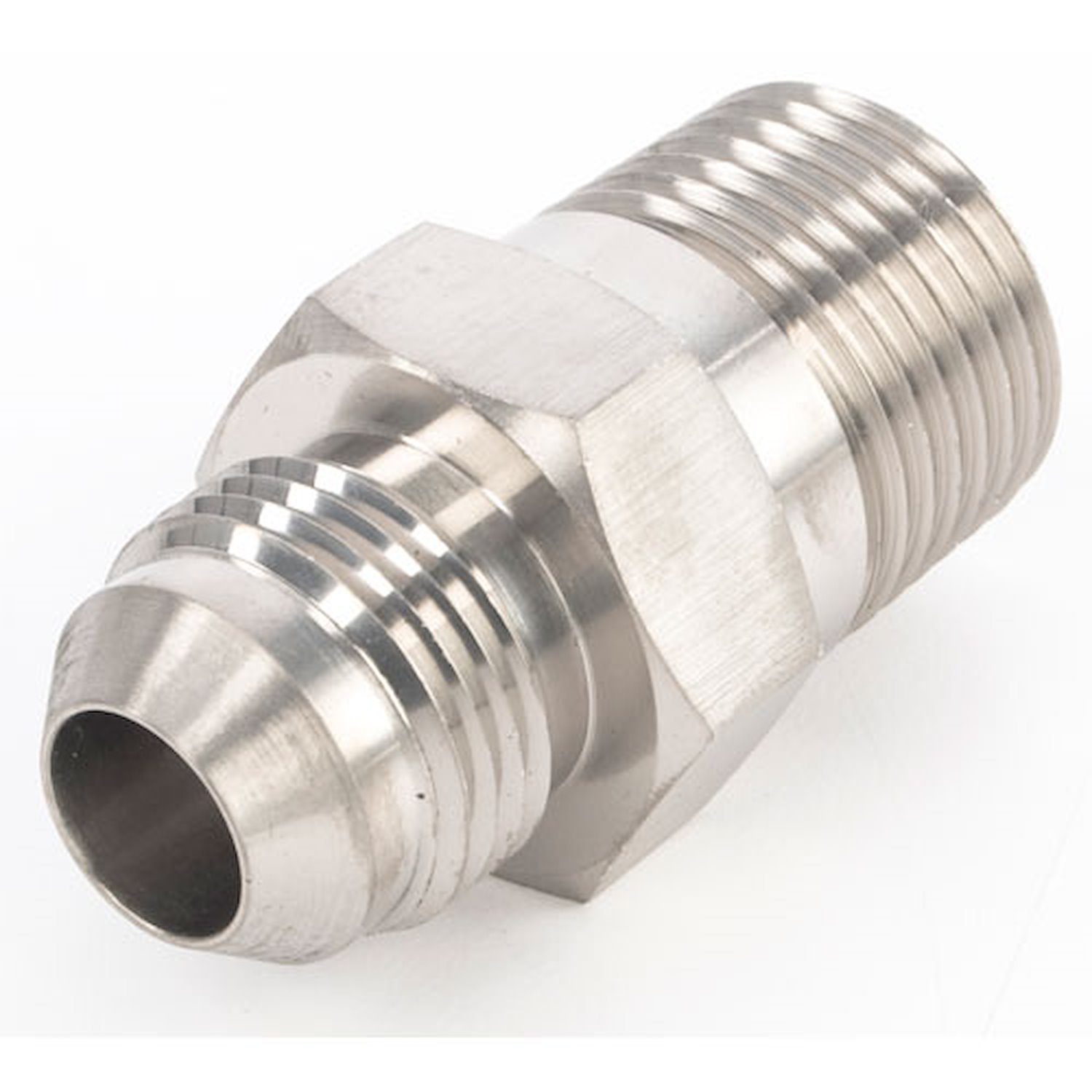 AN to NPT Straight Adapter Fitting [-10 AN Male to 1/2 in. NPT Male, Nickel]
